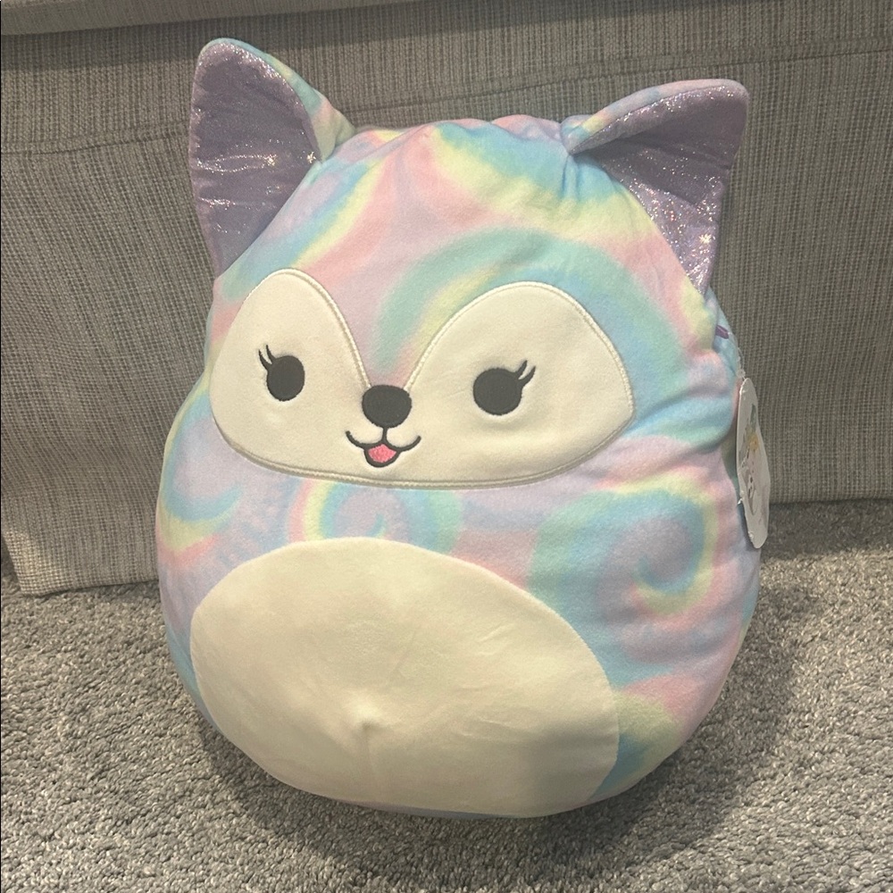 11in Flexine Purple Tie Dye Fox Squishmallow